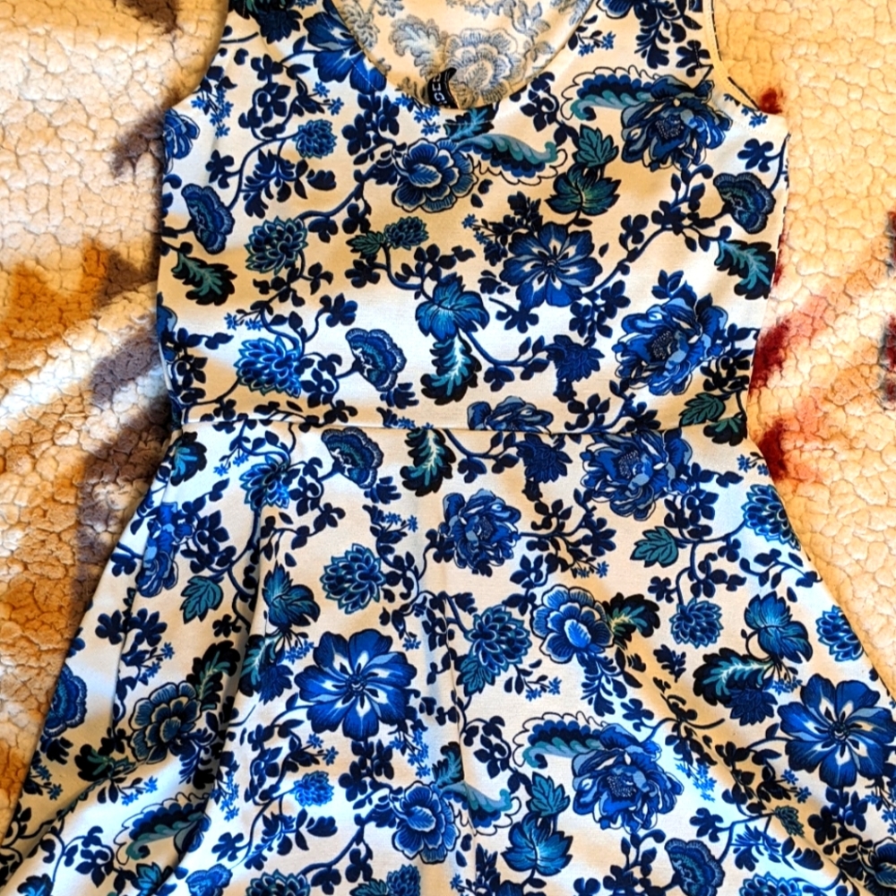 H&M Divided * Size 6 * Blue and White Floral Dress